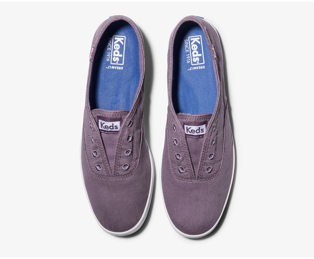 Slip Ons Keds Mujer Moradas - Chillax Washable - 346-ECQMDK